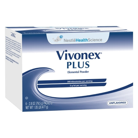 Nestle Healthcare Nutrition 07129800 Oral Supplement Vivonex Plus Unflavored Powder 2.8 oz. Individual Packet