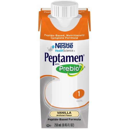 Nestle Healthcare Nutrition 10798716181850 Oral Supplement Peptamen with Prebio 1 Vanilla Flavor Liquid 250 mL Carton