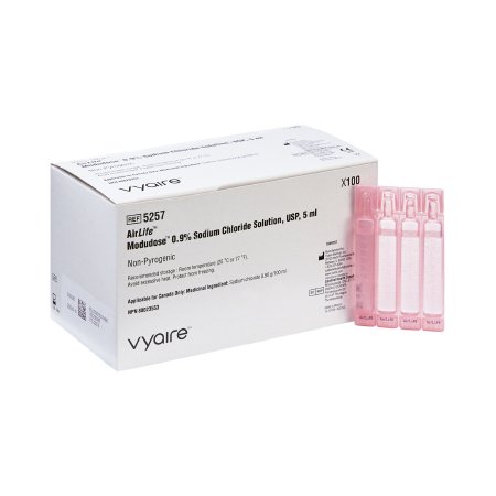 Vyaire Medical  5257 AirLife Modudose Respiratory Therapy Solution Sodium Chloride 0.9% Solution Unit Dose Vial 5 mL