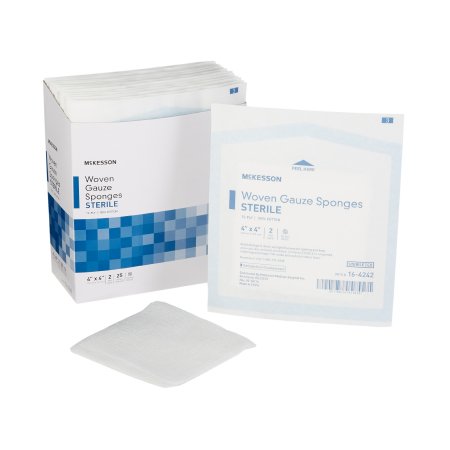 McKesson Brand 16-4242 Gauze Sponge McKesson 4 X 4 Inch 2 per Pack Sterile 12-Ply Square