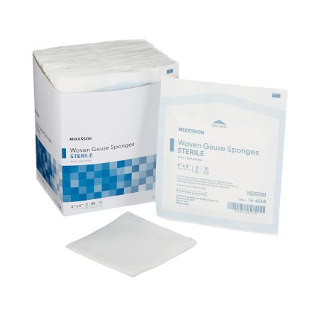 McKesson Brand 16-4248 Gauze Sponge McKesson 4 X 4 Inch 2 per Pack Sterile 8-Ply Square