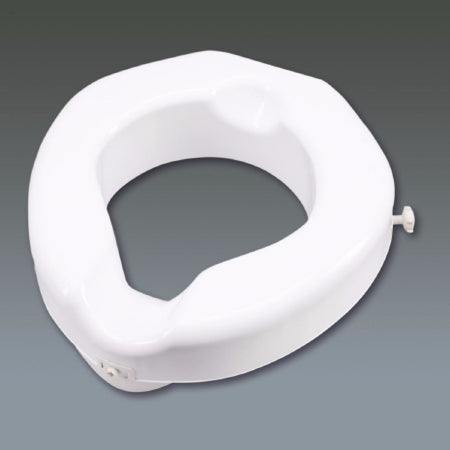 Patterson Medical Supply  081512938 Raised Toilet Seat 4-1/4 Inch Height White 500 lbs. Weight Capacity