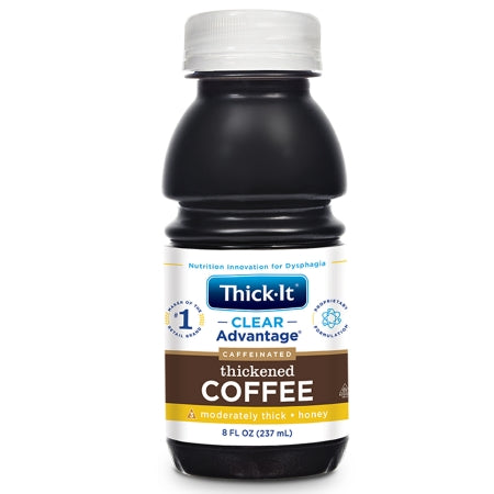 Kent Precision Foods B471-L9044 Thickened Beverage Thick-It Clear Advantage 8 oz. Bottle Coffee Flavor Liquid IDDSI Level 3 Moderately Thick/Liquidized