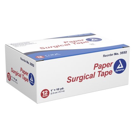 Dynarex  3552 Medical Tape Dynarex White 1 Inch X 10 Yard Paper NonSterile