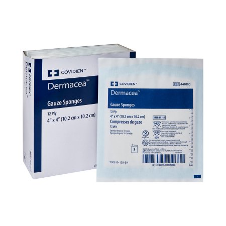 Cardinal  441000 Gauze Sponge Dermacea 4 X 4 Inch 2 per Pack Sterile 12-Ply Square