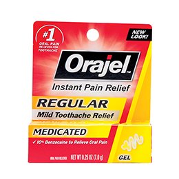 Church and Dwight  10237070125 Oral Pain Relief Orajel 20% Strength Benzocaine Oral Gel 0.25 oz.