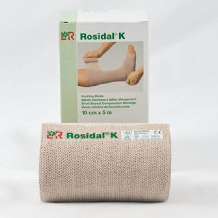 Patterson Medical Supply  55977405 Compression Bandage Rosidal K 4 Inch X 11 Yard Clip Detached Closure Tan NonSterile High Compression