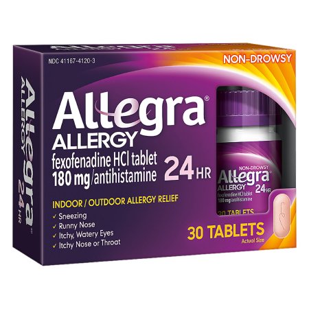 Chattem  41167412003 Allergy Relief Allegra 180 mg Strength Tablet 30 per Box