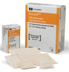 Cardinal  55566BAMD Antibacterial Foam Dressing Kendall AMD Foam 5-1/2 X 5-1/2 Inch Sterile