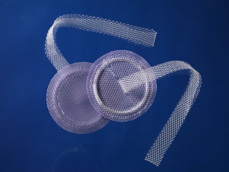 Davol  5950009 Ventral Hernia Repair Mesh Ventralex ST Partially Absorbable Polypropylene Monofilament / Hydrogel / PGA 3-1/5 Inch Diameter Large Circle with Strap Style White Sterile