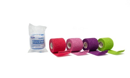 Dukal  8025AS Cohesive Bandage Dukal 2 Inch X 5 Yard Self-Adherent Closure Assorted Colors NonSterile Standard Compression