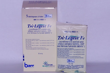 Teva  00555903270 Tri-Legest Fe Norethindrone Acetate / Ethinyl Estradiol / Ferrous Fumarate 1 mg - 0.02 mg / 0.03 mg / 0.035 mg Tablet Blister Pack 140 Tablets