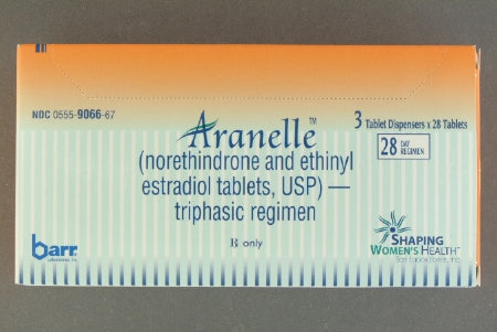 Teva  00555906667 Aranelle Norethindrone / Ethinyl Estradiol 0.5 mg - 0.035 mg; 1 mg - 0.035 mg Tablet Blister Pack 84 Tablets