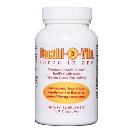 QCE  85519800100 Multivitamin Supplement Decubivite Three In One Vitamin / Minerals 500 mg Strength Capsule 100 per Bottle