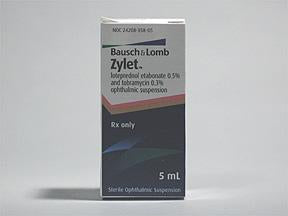 Bausch & Lomb  24208035805 Zylet Tobramycin / Loteprednol Etabonate 0.3% - 0.5% Drops Bottle 5 mL