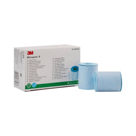 3M  2770-2 Medical Tape 3M Micropore S Blue 2 Inch X 5-1/2 Yard Silicone NonSterile