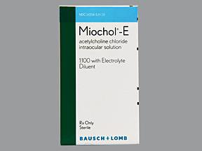 Bausch & Lomb  24208053920 Miochol-E Acetylcholine Chloride 1%, 10 mg / mL Solution Single-Dose Kit 2 mL