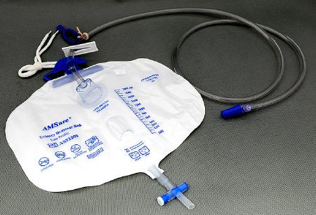 Amsino International  AS32200 Urinary Drain Bag AMSure Anti-Reflux Valve Sterile Fluid Path 2000 mL Vinyl