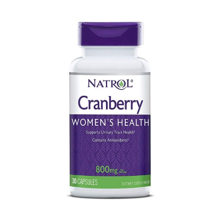 Natrol Inc  04746916033 Dietary Supplement Natrol Cranberry Extract 800 mg Strength Capsule 30 per Bottle Cranberry Flavor