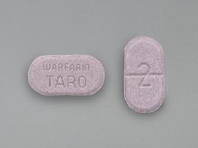 Taro  51672402801 Warfarin Sodium 2 mg Tablet Bottle 100 Tablets