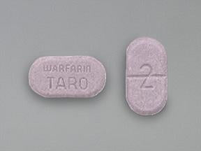 Taro  51672402803 Warfarin Sodium 2 mg Tablet Bottle 1,000 Tablets