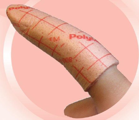 Ferris Manufacturing  4403 Foam Dressing PolyMem Finger / Toe 2-3/5 to 3 Inch Circumference Without Border Film Backing Nonadhesive Finger / Toe Sterile