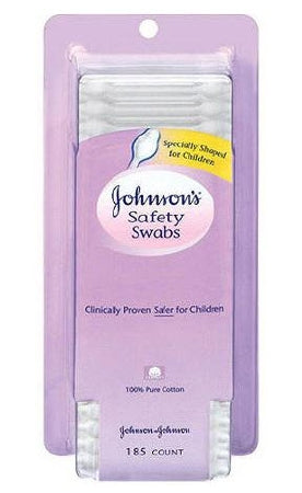 Johnson & Johnson Consumer  10381370029486 Swabstick Johnsons Cotton Tip Cotton Shaft 3 Inch NonSterile 185 per Pack