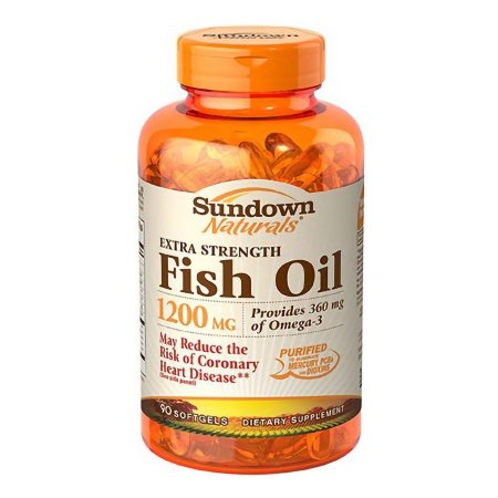 US Nutrition  03076816888 Omega 3 Supplement Sundown Naturals Fish Oil 1200 mg Strength Softgel 90 per Bottle