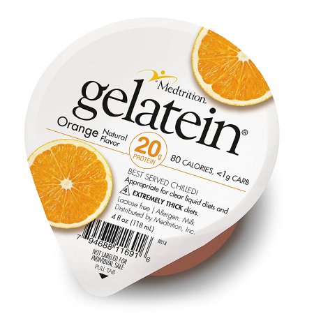 Medtrition/National Nutrition 11691 Oral Supplement Gelatein Orange Flavor Gel 4 oz. Cup