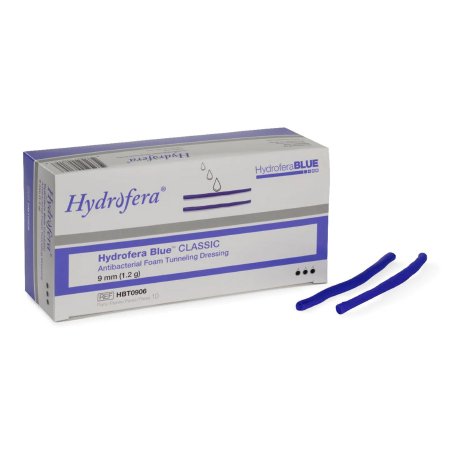 Hydrofera  HBT0906 Antibacterial Foam Dressing Hydrofera BLUE Classic 9 mm Diameter Without Border Without Film Backing Nonadhesive Rope Sterile