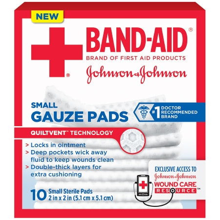 Johnson & Johnson Consumer  00381371165698 Gauze Sponge Band-Aid 2 X 2 Inch 1 per Pack Sterile Square