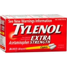 Johnson & Johnson Consumer  30300450449055 Pain Relief Tylenol 500 mg Strength Acetaminophen Caplet 24 per Bottle