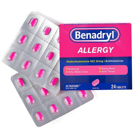 Johnson & Johnson Consumer  10312547170311 Allergy Relief Benadryl 25 mg Strength Tablet 24 per Box