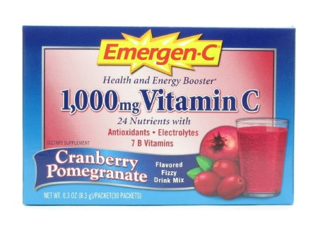 Glaxo Consumer Products 07631430193 Oral Supplement Emergen-C Daily Immune Support Cranberry Pomegranate Flavor Powder 0.30 oz. Individual Packet