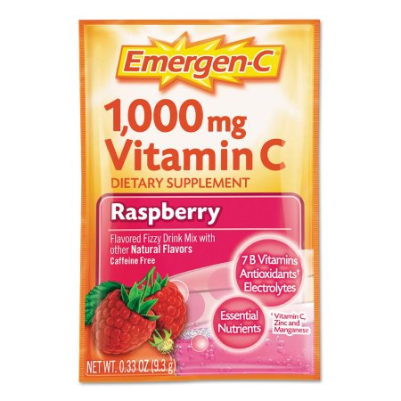 Glaxo Consumer Products 07631430201 Oral Supplement Emergen-C Daily Immune Support Raspberry Flavor Powder 0.30 oz. Individual Packet