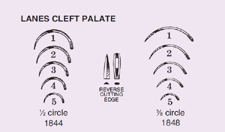 Anchor Products  1848-4R Reverse Cutting Suture Needle Anchor Lane's Cleft Palate Type Size 4 Needle Reusable
