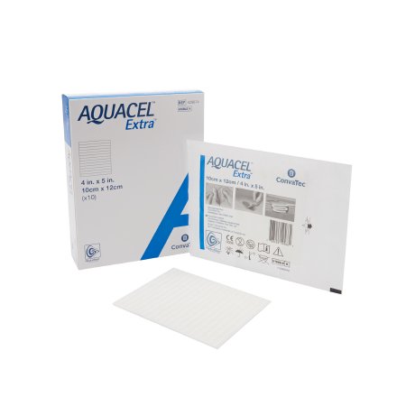 ConvaTec  420674 Hydrofiber Dressing Aquacel Extra 4 X 5 Inch Rectangle