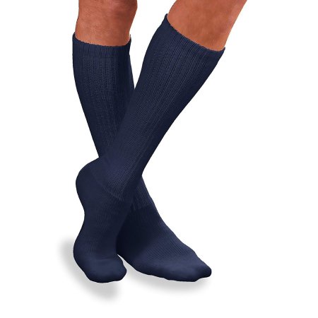 BSN Medical 110848 Diabetic Compression Socks JOBST Sensifoot Crew Large Navy Closed Toe