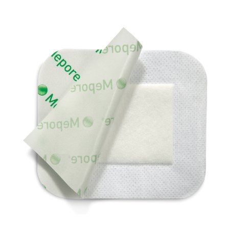 Molnlycke  671100 Adhesive Dressing Mepore 3-3/5 X 8 Inch Nonwoven Spunlace Polyester Rectangle White Sterile