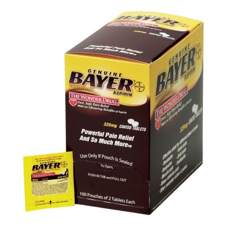 Medique Products  45647 Pain Relief Bayer 325 mg Strength Aspirin Tablet 100 per Box