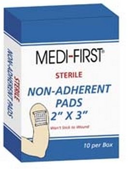 Medique Products  64212 Non-Adherent Dressing Medi-First 2 X 3 Inch Sterile 12-Ply Rectangle