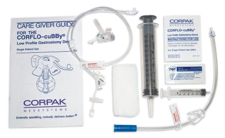 Avanos Medical Sales LLC 35-2415 Gastrostomy Feeding Tube Kit CORFLO-cuBBy 24 Fr. 9 Inch Tube Silicone Sterile