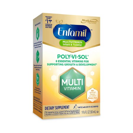 Mead Johnson  00087040203 Pediatric Multivitamin Supplement Poly·Vi·Sol Vitamin A 1500 IU Strength Oral Drops 1.67 oz. Unflavored