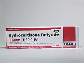 Taro  51672407406 Hydrocortisone Butyrate 0.1% Cream Tube 45 Gram