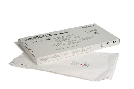 Advanced Sterilization Products  12356 Sterilization Pouch Tyvek Gas Plasma 12-1/2 X 22 Inch Transparent / White Self Seal Tyvek Material