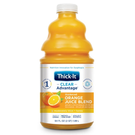 Kent Precision Foods B479-A5044 Thickened Beverage Thick-It Clear Advantage 64 oz. Bottle Orange Flavor Liquid IDDSI Level 3 Moderately Thick/Liquidized