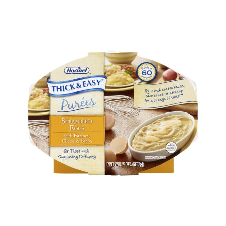 Hormel Food Sales 60740 Thickened Food Thick & Easy Purees 7 oz. Tray Scrambled Eggs / Potatoes Flavor Puree IDDSI Level 2 Mildly Thick