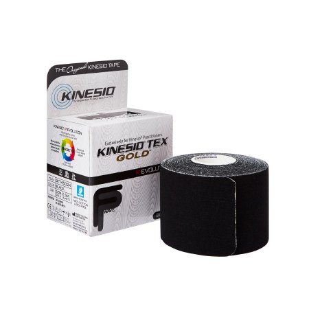 Fabrication Enterprises  24-4916 Kinesiology Tape Kinesio Tex Gold Black 2 Inch X 5-1/2 Yard Cotton NonSterile