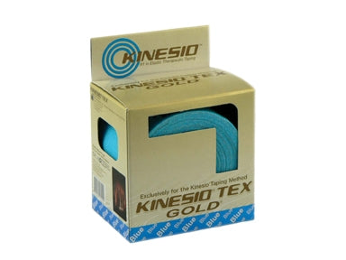 Fabrication Enterprises  24-4912 Kinesiology Tape Kinesio Tex Gold Blue 2 Inch X 5-1/2 Yard Cotton NonSterile