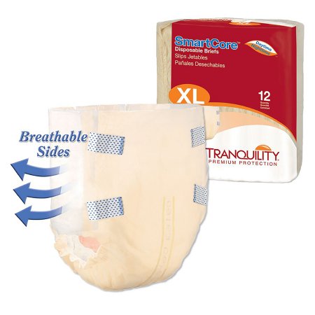 Principle Business Enterprises 2314 Unisex Adult Incontinence Brief Tranquility SmartCore X-Large Disposable Heavy Absorbency